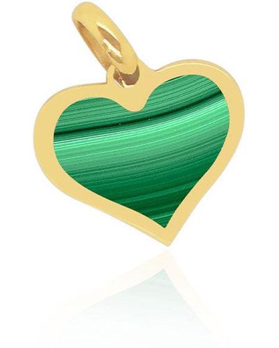 The Lovery Mini Malachite Heart Charm - Multicolor