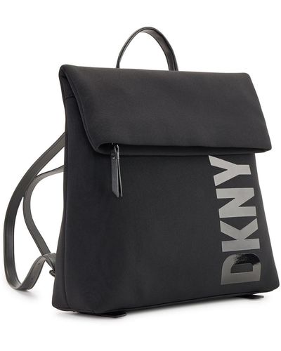DKNY Tilly Fold Over Adjustable Backpack - Black