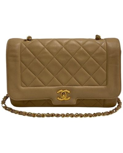 Chanel Diana Leather Shoulder Bag (pre-owned) - Green