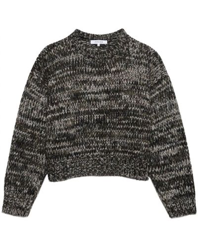 FRAME Marl Crewneck Sweater Surplus - Gray