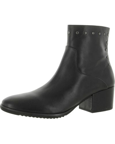 Vaneli Faiza Faux Leather Round Toe Ankle Boots - Black