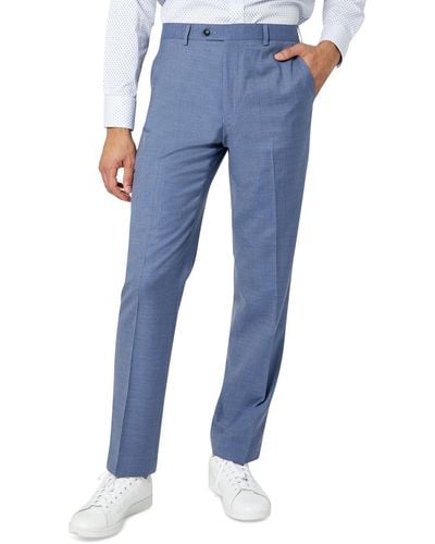 Sean John Classic Fit Flat Front Suit Pants - Blue