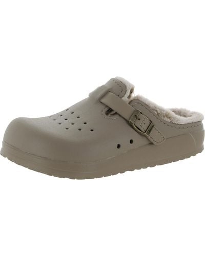 Skechers Cali Breeze 2.0 Perforated Buckle Clogs - Brown