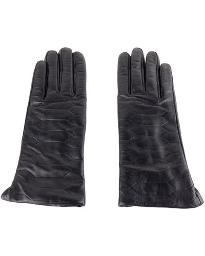 Class Roberto Cavalli Leather Di Lambskin Glove - Black