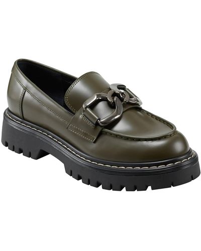 Marc Fisher Trisca Lug Sole Chain Loafer - Black