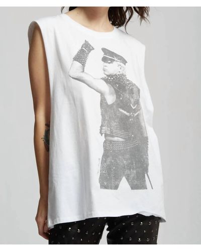 Recycled Karma Mark Weiss X Rkb Rob Halford Photo Muscle Tee - White