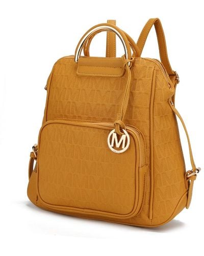 MKF Collection by Mia K Torra Milan "m" Signature Trendy Backpack - Brown