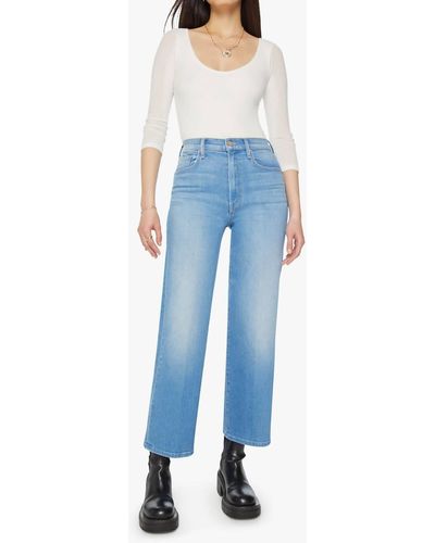 Mother The Rambler Zip Ankle Jean - Blue