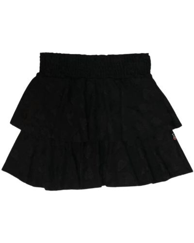 T2Love Tier Skirt With Knit Hearts - Black