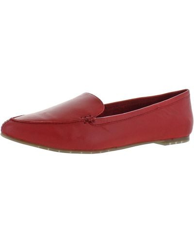 Me Too Audra Leather Pointed Toe Loafers - Red