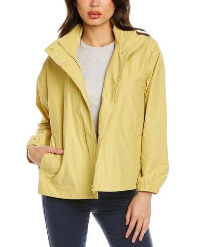 Eileen Fisher Stand Collar Coat - Yellow