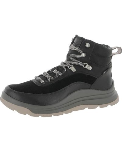 Ryka Halo Suede Water Repellent Hiking Boots - Black