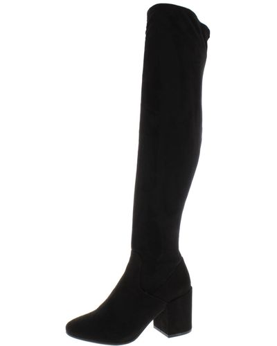BarIII Fernn Faux Leather Tall Over the knee Boots in Black Lyst