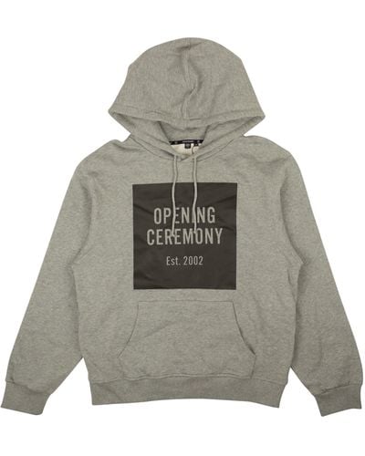 Opening Ceremony Gray Cotton Torch Box Logo Hoodie