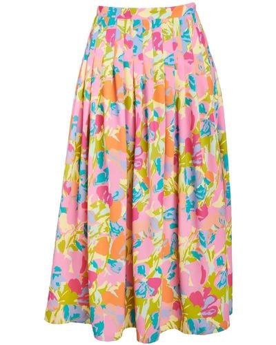 CROSBY BY MOLLIE BURCH Mallie Skirt In Floral Haze - White