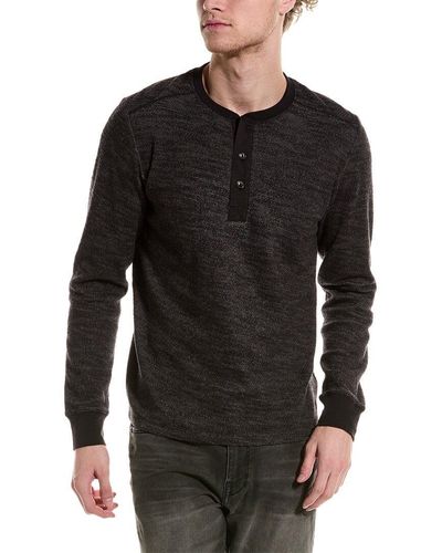 Joe's Jeans Tate Waffle Henley - Black