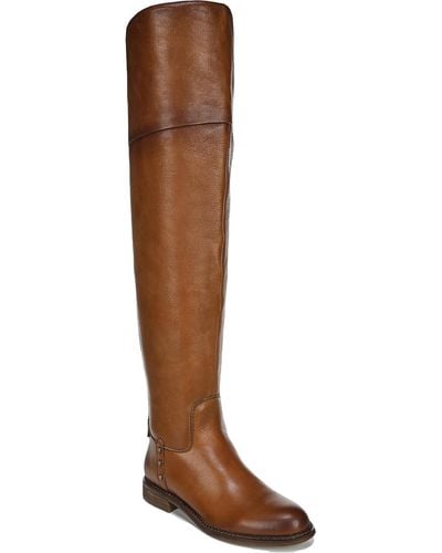 Franco Sarto Haleen Leather Tall Over-the-knee Boots - Brown