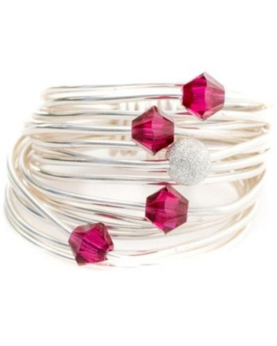 A Blonde and Her Bag Marcia Wire Wrap Ring - Pink