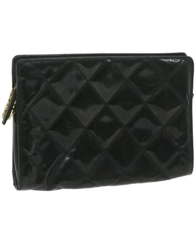 Chanel Patent Leather Clutch Bag (pre-owned) - Black
