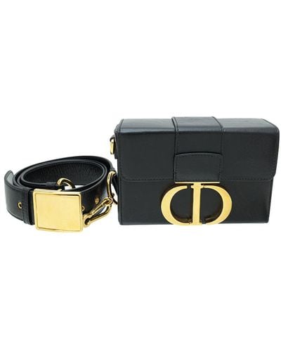 Dior 30 Montaigne Box Shoulder Bag - Black
