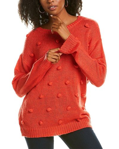 Kerrick Pom Sweater - Red