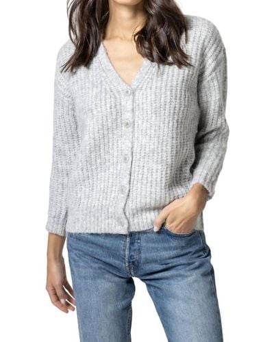 Lilla P Easy Cardigan Sweater - Gray