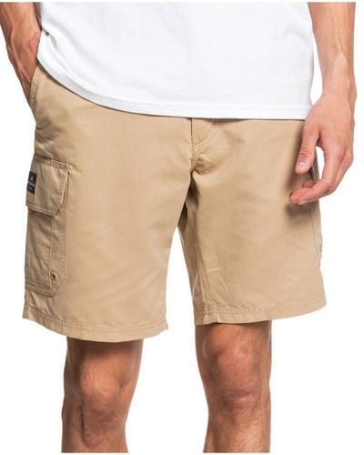 Quiksilver Maldive Mid Rise Above Knee Cargo Shorts - Natural