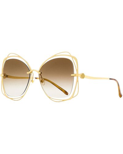 Elie Saab Halo Sunglasses Es043/s Gold/havana 59mm - Metallic