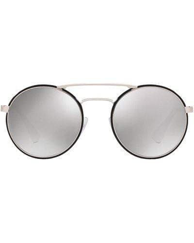 Prada Pr 51ss 1ab2b0 Round Sunglasses - Black