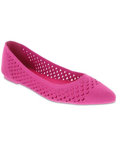 MIA Lovi Pointed Toe Crochet Loafers - Pink