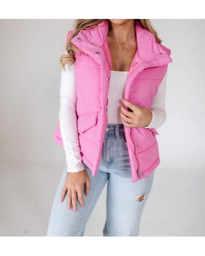 She + Sky Snug And Stylish Vest - Pink