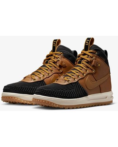Nike Lunar Force 1 805899-202 Duckboots 10.5 Ale Black Leather Paw278 - Brown