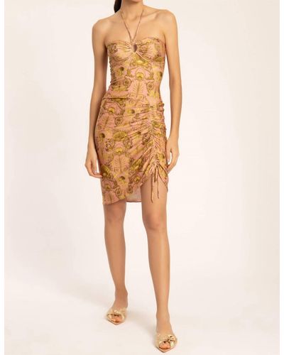 Adriana Degreas Seashell Frilled Midi Dress - Natural