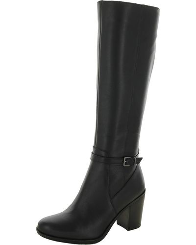 Naturalizer Kalina Leather Narrow Calf Knee-high Boots - Black