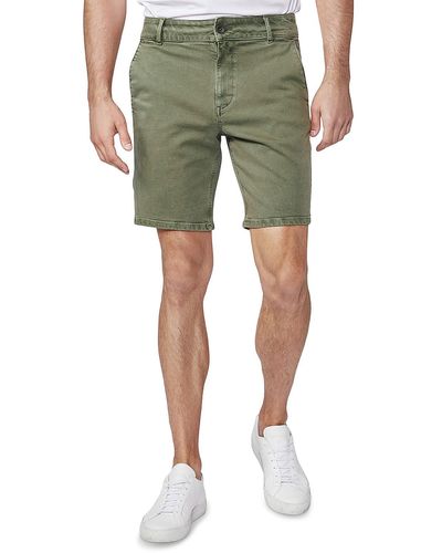 PAIGE Slim Short Denim Shorts - Green