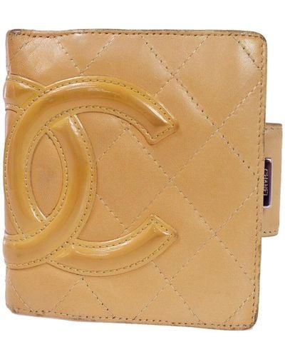 Chanel Cambon Patent Leather Wallet (pre-owned) - Natural