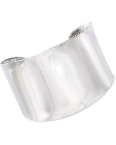 Ross-Simons Sterling Silver Wide Polished Cuff Bracelet - White