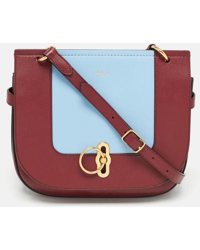 Mulberry Burgundy/blue Leather Amberley Shoulder Bag - Red