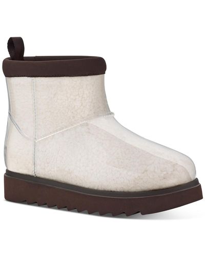 Koolaburra Koola Clear Mini Ankle Slip On Winter & Snow Boots - White