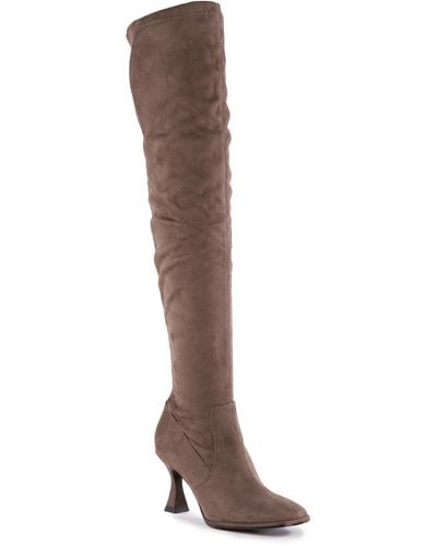 Seychelles You Or Me Faux Suede Tall Over-the-knee Boots - Brown