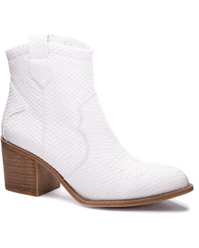 Dirty Laundry Unite Faux Leather Heels Cowboy - White