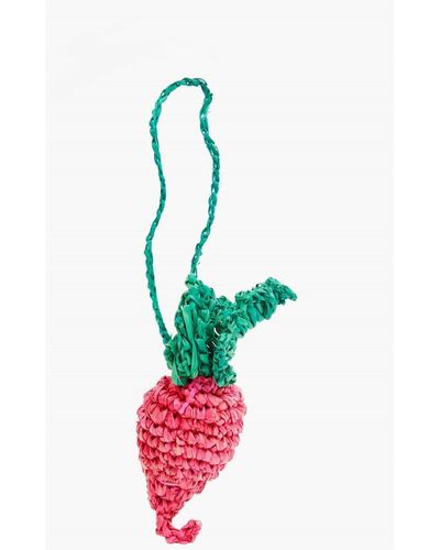 Clare V. Raffia Crochet Fob - Multicolor