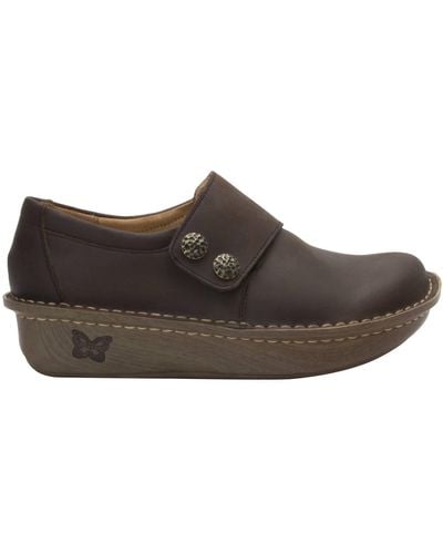 Alegria Deliah Leather Shoes - Medium Width - Brown