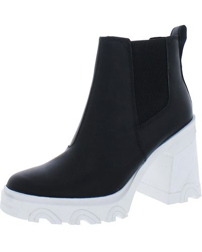 Sorel Brex Leather Pull On Chelsea Boots - Black