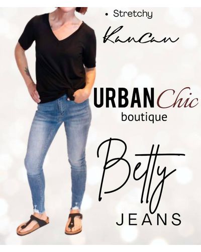 Kancan Betty Mid Rise Super Skinny Jeans - Black