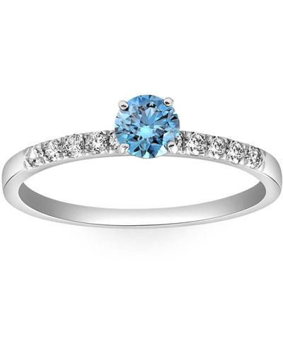Pompeii3 1/2ct Blue Diamond Engagement Ring