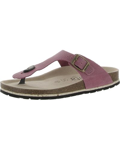 Sanita Bora Bora Leather Slip-on T-strap Sandals - Brown