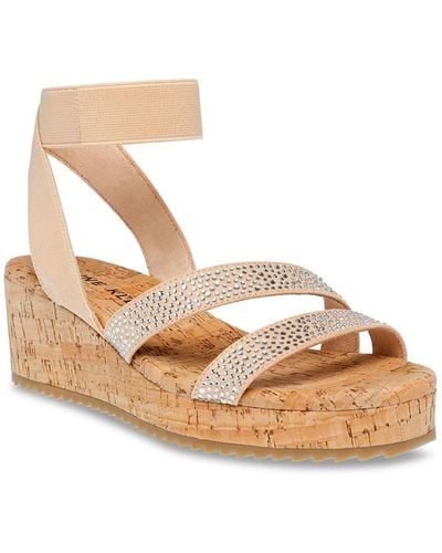 Anne Klein Alyson Wedge Sandals - Metallic