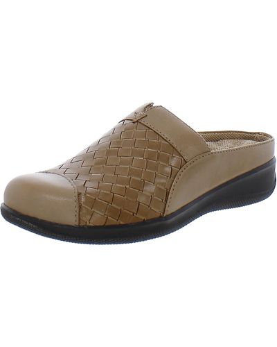 Softwalk San Marcos Leather Toe Cap Mules - Brown