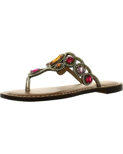 Thalia Sodi Willa Slip On Dressy Slide Sandals - Brown